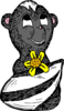 Skunk With A Flower Clip Art